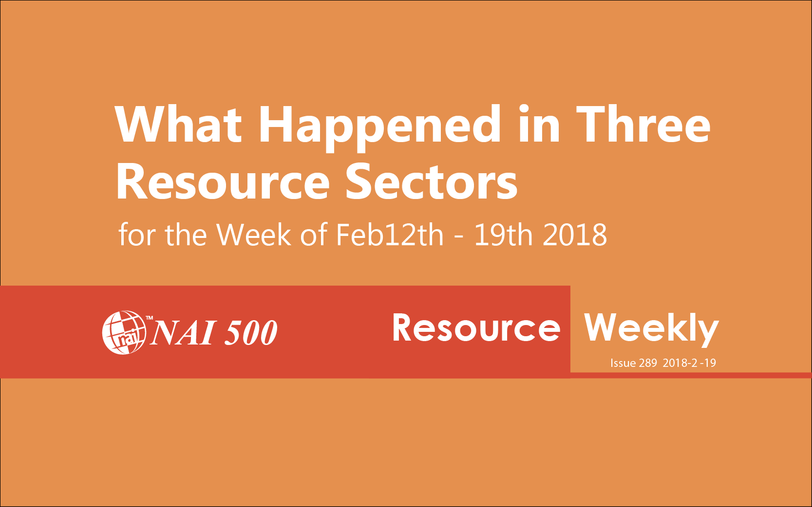 NAI Resource Weekly - www.nai500.com