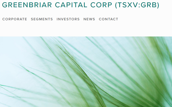 Greenbriar Capital Corp.宣布非经纪私募融资