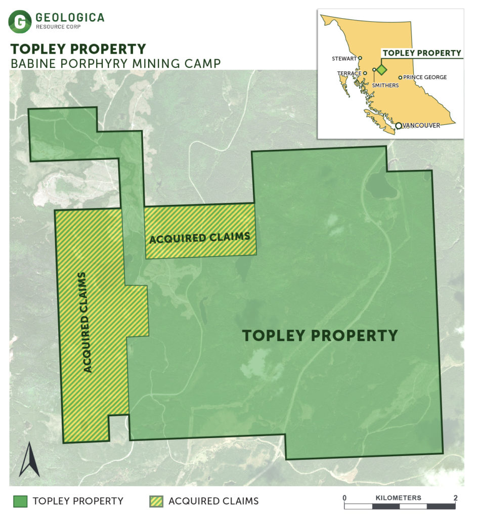 Geologica Expands Topley Land Position NAI 500