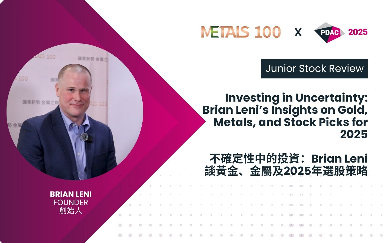 不确定性中的投资 - Brian Leni | PDAC 2025